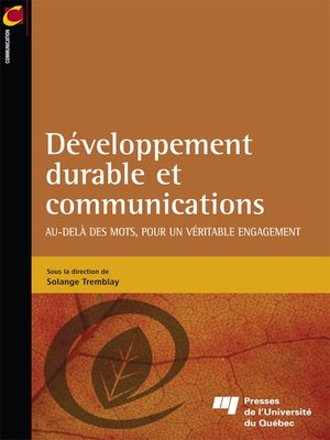 cover image of Développement durable et communications